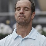 Les larmes de Richard Gasquet après sa défaite KEYSTONE/AP/Thibault Camus